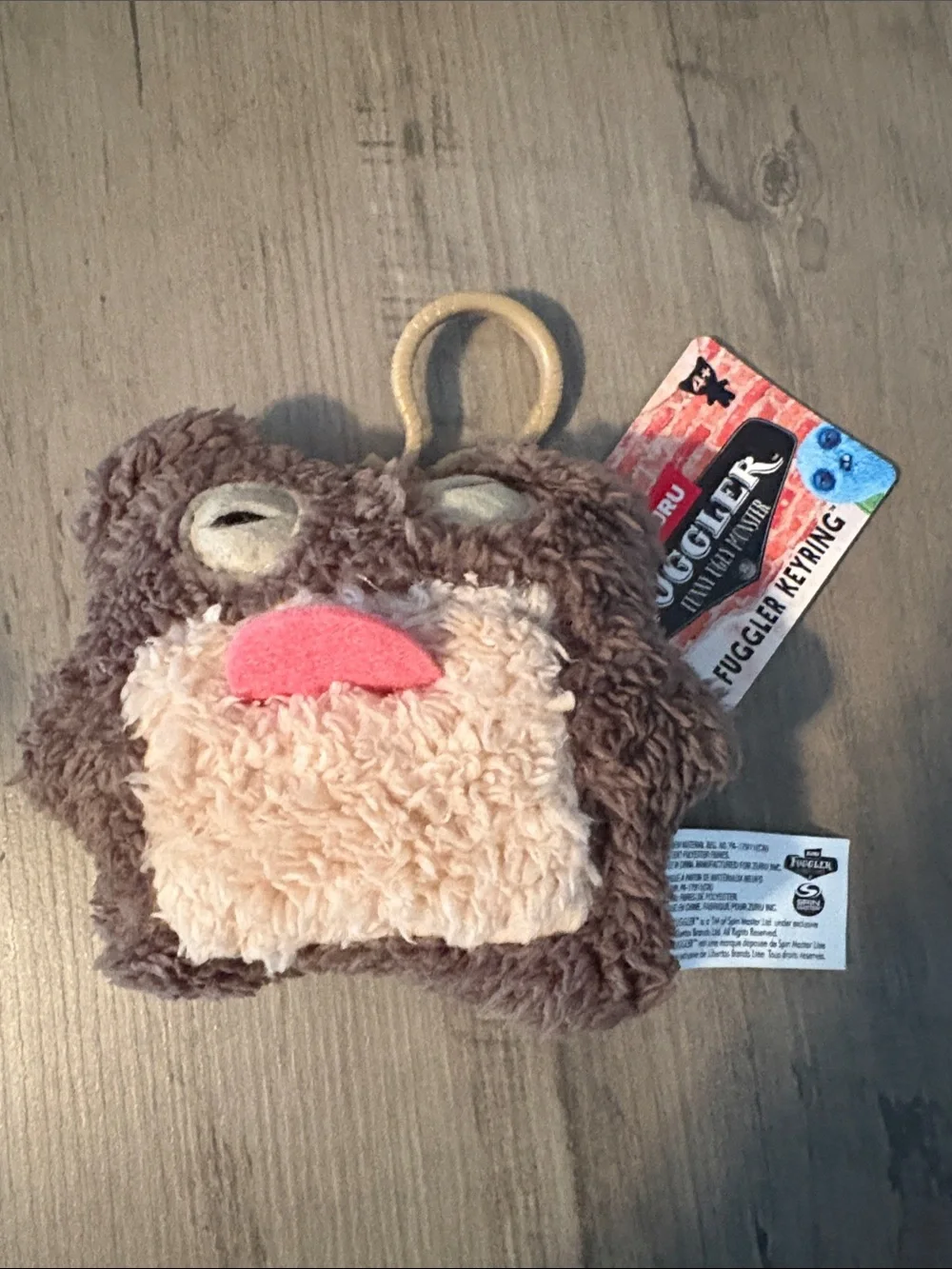 Fugler Kids Plush Keyring - Brown & Cream
